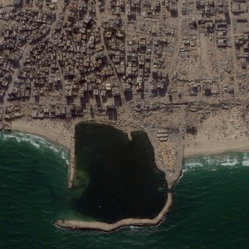Penampakan Mencekam Gaza dari Satelit Usai Dilanda Perang 2 Tahun
