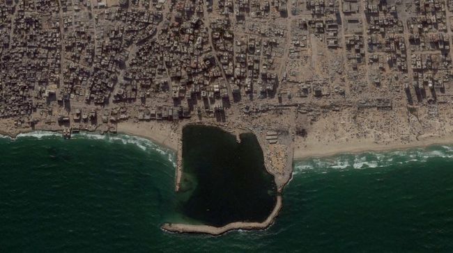 Penampakan Mencekam Gaza dari Satelit Usai Dilanda Perang 2 Tahun