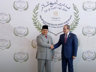 Prabowo Tiba di Red Sea Hotel, Hadiri Sharm el-Sheikh Summit For Peace