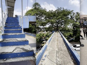Video: JPO Terbengkalai di Daan Mogot Tangerang, Tanpa Atap-Besi Hilang