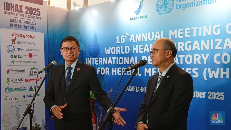 Kepala Badan Pengawas Obat dan Makanan (BPOM) Tarunan Ikrar dalam Indonesia Herbal Mini Expo (IDHAX) 2025 di JS Luwansa, Selasa (14/101/2025). (CNBC Indonesia/Ferry Sandi)