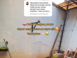Viral Renovasi Dapur Semi Outdoor: Area Becek Berubah Jadi Estetis Fungsional