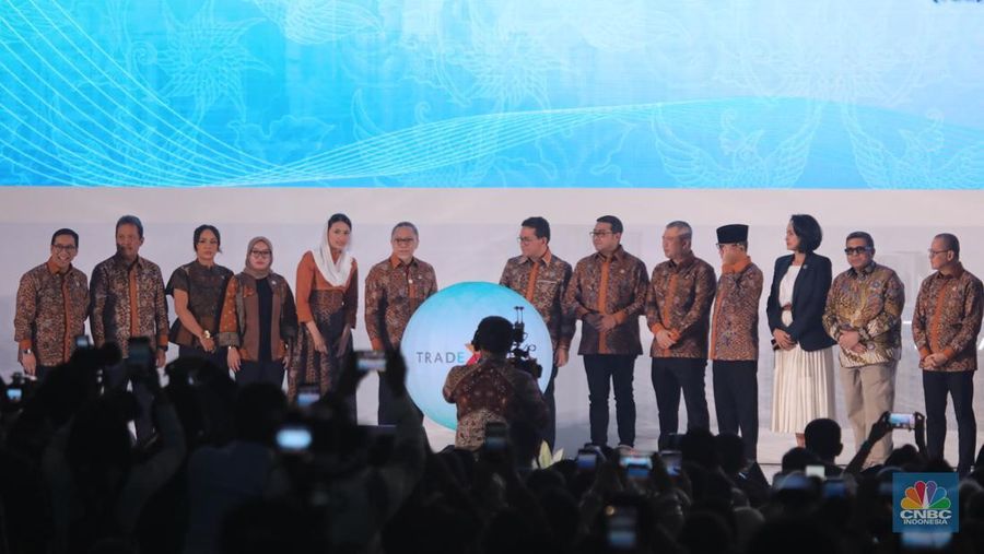 Opening Ceremony Trade Expo Indonesia (TEI) 2025 di Nusantara Hall, ICE BSD, Kabupaten Tangerang, Banten, Rabu (15/10/2025). (CNBC Indonesia/Faisal Rahman)