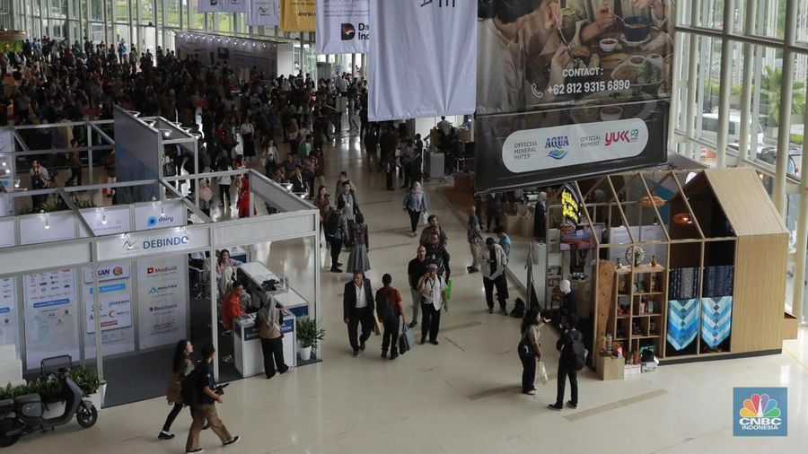 Suasana Trade Expo Indonesia ke-40 di Indonesia Convention Exhibition (ICE), Bumi Serpong Damai (BSD), Kabupaten Tangerang, Banten, Rabu, (15/10/2025). (CNBC Indonesia/Muhammad Sabki)