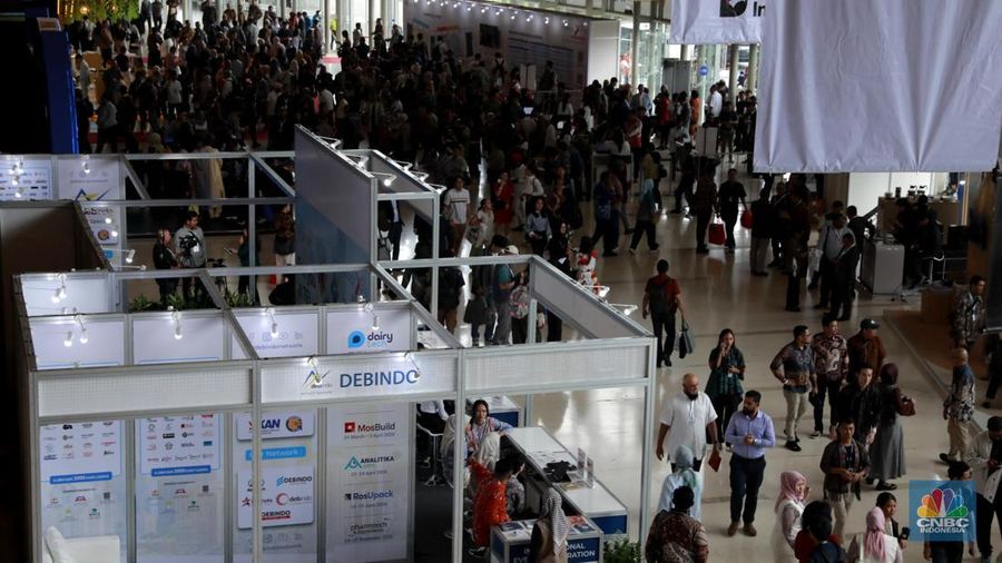 Suasana Trade Expo Indonesia ke-40 di Indonesia Convention Exhibition (ICE), Bumi Serpong Damai (BSD), Kabupaten Tangerang, Banten, Rabu, (15/10/2025). (CNBC Indonesia/Muhammad Sabki)