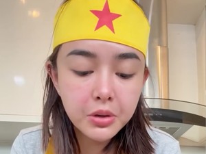 Gaya Kocak Amanda Manopo Usai Menikah, Masak Pakai Celemek Wonder Woman