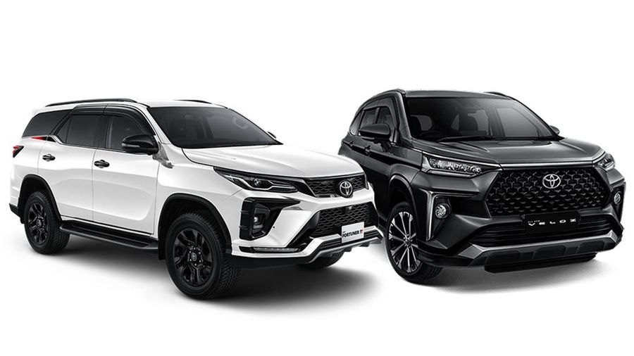 Foto kolase mobil Toyota Fortuner dan Toyota Veloz. (Dok. Toyota)