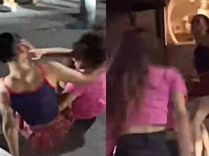 Beredar Video Waria Saling Tendang dan Jambak di Depan Kelab