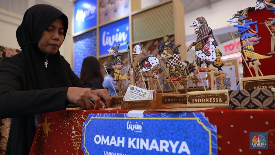 UMKM binaan Pertamina di ajang Trade Expo Indonesia (TEI) 2025 di ICE BSD City, Tangerang, Kamis, (16/10/2025). UMKM binaan Pertamina di ajang Trade Expo Indonesia (TEI) 2025 di ICE BSD City, Tangerang, Kamis, (16/10/2025). (CNBC Indonesia/Muhammad Sabki)