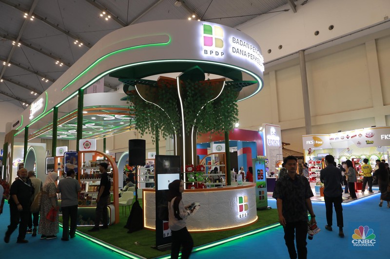 UMKM binaan Pertamina di ajang Trade Expo Indonesia (TEI) 2025 di ICE BSD City, Tangerang, Kamis, (16/10/2025). UMKM binaan Pertamina di ajang Trade Expo Indonesia (TEI) 2025 di ICE BSD City, Tangerang, Kamis, (16/10/2025). (CNBC Indonesia/Muhammad Sabki)