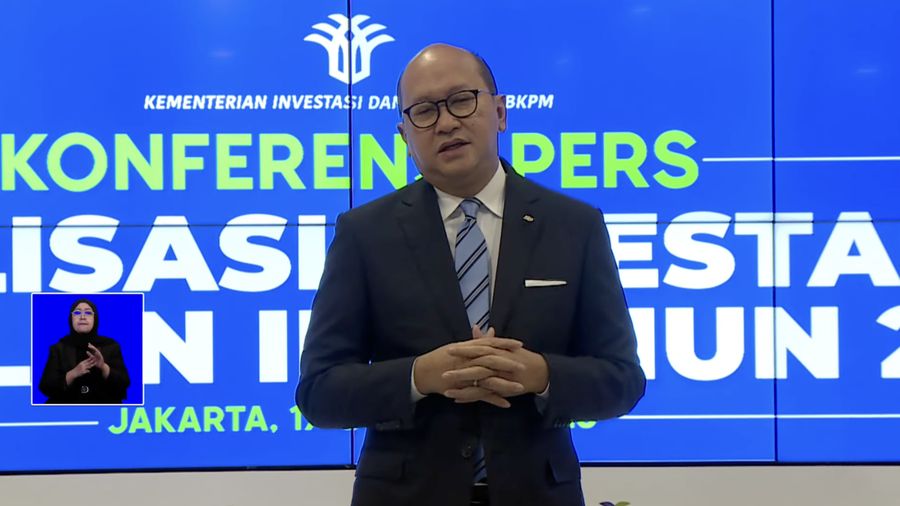Konferensi Pers Realisasi Investasi TW III Tahun 2025. (Tangkapan layar youtube BKPM)