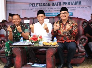 Dipimpin Menkop, Jaro Ade Groundbreaking Kopdes Merah Putih di Desa Waru