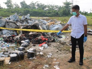 Limbah Medis Dibuang di Dekat TPU Walantaka Kota Serang, Polisi Selidiki