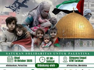 Catat! Minggu Pagi Ada Aksi Solidaritas Palestina di Simpang GTM Tarakan