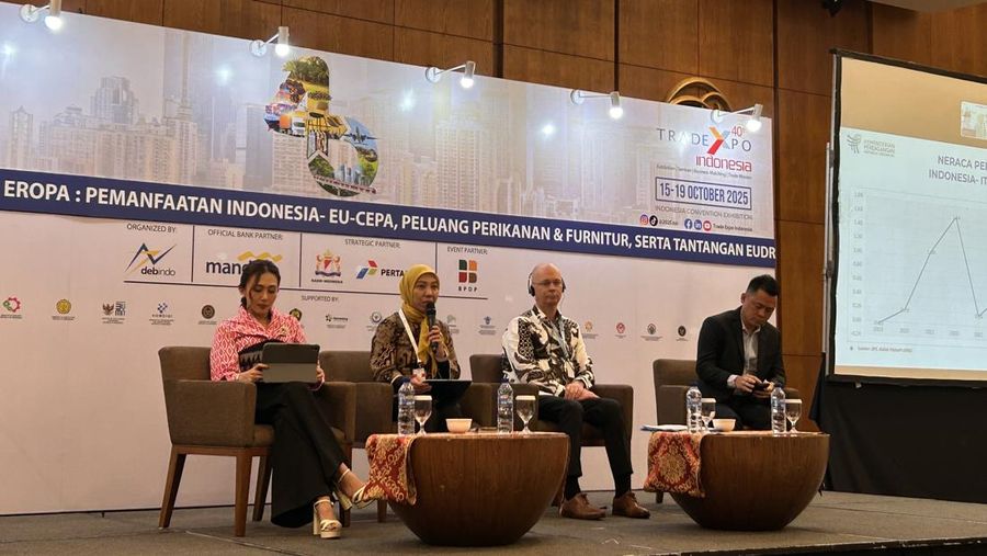 Seminar Potensi Bisnis Indonesia di Uni Eropa, Jumat (17/10/2025)/Elga Nurmutia