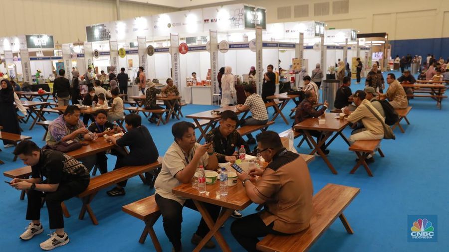 Suasana gelaran Pangan Nusa Expo Trade Expo Indonesia 2025 di ICE BSD City, Tangerang, Sabtu (18/10/2025). (CNBC Indonesia/Muhammad Sabki) Suasana gelaran Pangan Nusa Expo Trade Expo Indonesia 2025 di ICE BSD City, Tangerang, Sabtu (18/10/2025). (CNBC Indonesia/Muhammad Sabki)