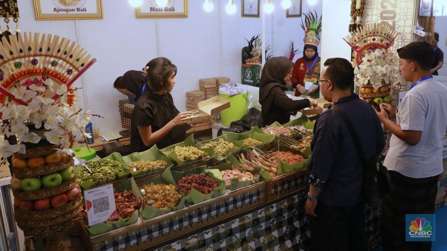 Suasana gelaran Pangan Nusa Expo Trade Expo Indonesia 2025 di ICE BSD City, Tangerang, Sabtu (18/10/2025). (CNBC Indonesia/Muhammad Sabki) Suasana gelaran Pangan Nusa Expo Trade Expo Indonesia 2025 di ICE BSD City, Tangerang, Sabtu (18/10/2025). (CNBC Indonesia/Muhammad Sabki)