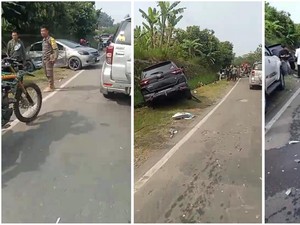 5 Kendaraan Terlibat Kecelakaan Beruntun di Lampung, 3 Orang Luka-luka