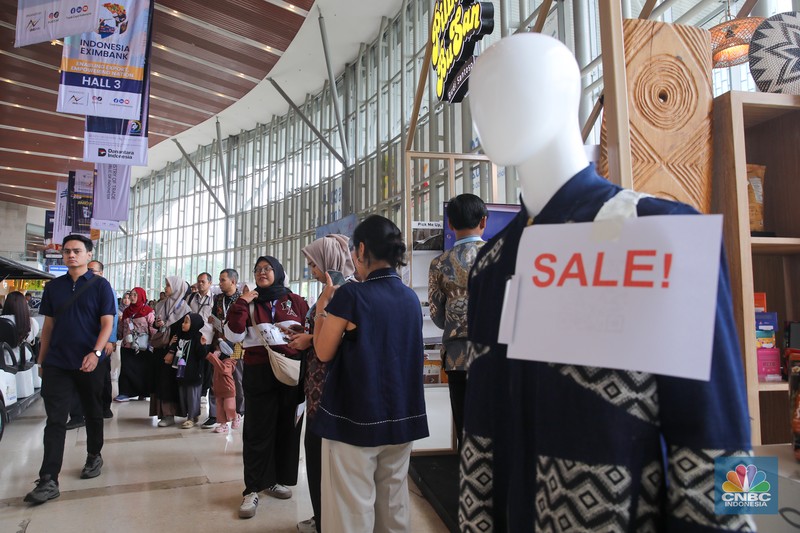 Suasana hari kelima Trade Expo Indonesia di ICE BSD, Kabupaten Tangerang, Minggu (19/10/2025).(CNBC Indonesia/Faisal Rahman) Suasana hari kelima Trade Expo Indonesia di ICE BSD, Kabupaten Tangerang, Minggu (19/10/2025).(CNBC Indonesia/Faisal Rahman)