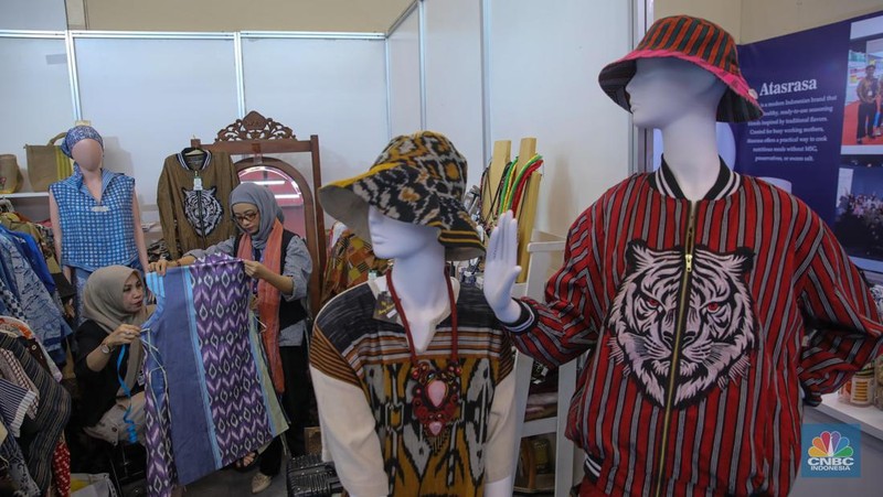 Suasana hari kelima Trade Expo Indonesia di ICE BSD, Kabupaten Tangerang, Minggu (19/10/2025).(CNBC Indonesia/Faisal Rahman)