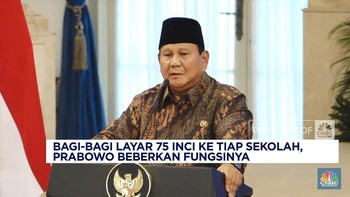 Video: Bagi-Bagi Layar 75 Inci ke Sekolah, Prabowo Beberkan Fungsinya