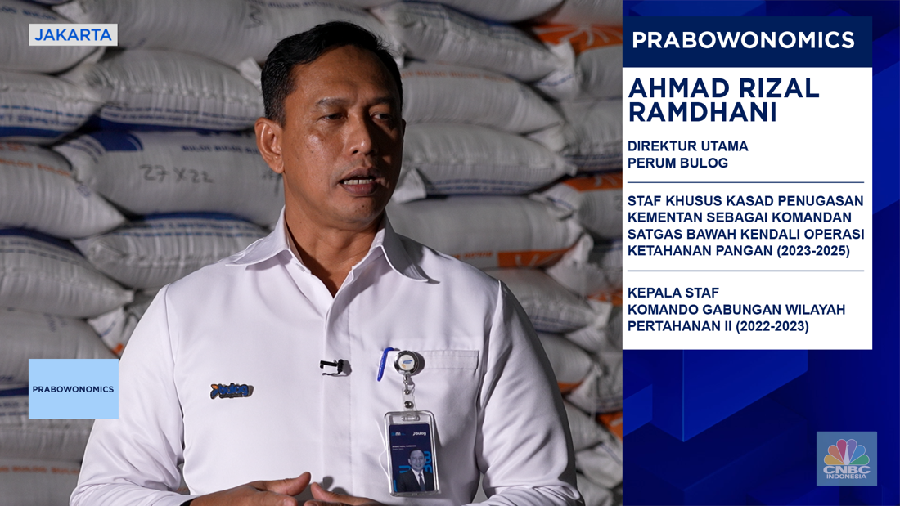 Direktur Utama Perum Bulog, Ahmad Rizal Ramdhani. (CNBC Indonesia)