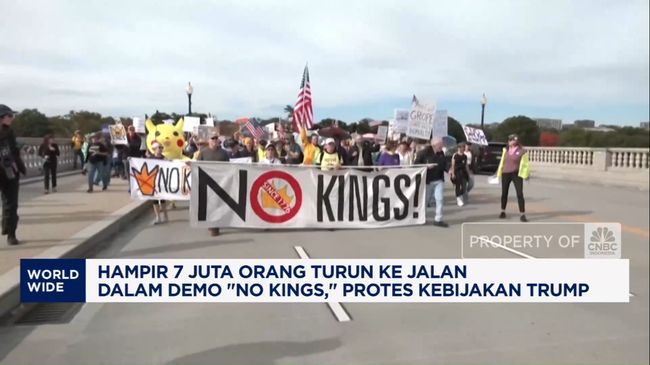 Video: Protes Trump, Hampir 7 Juta Warga AS Ikut Demo "No Kings"