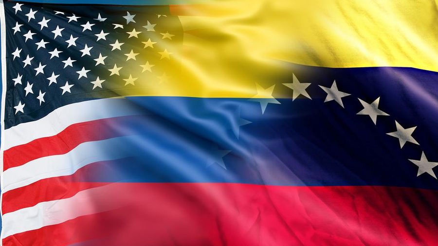 Kolase Bendera Amerika Serikat, Venezuela, dan Kolombia. (Dok. Freepik)