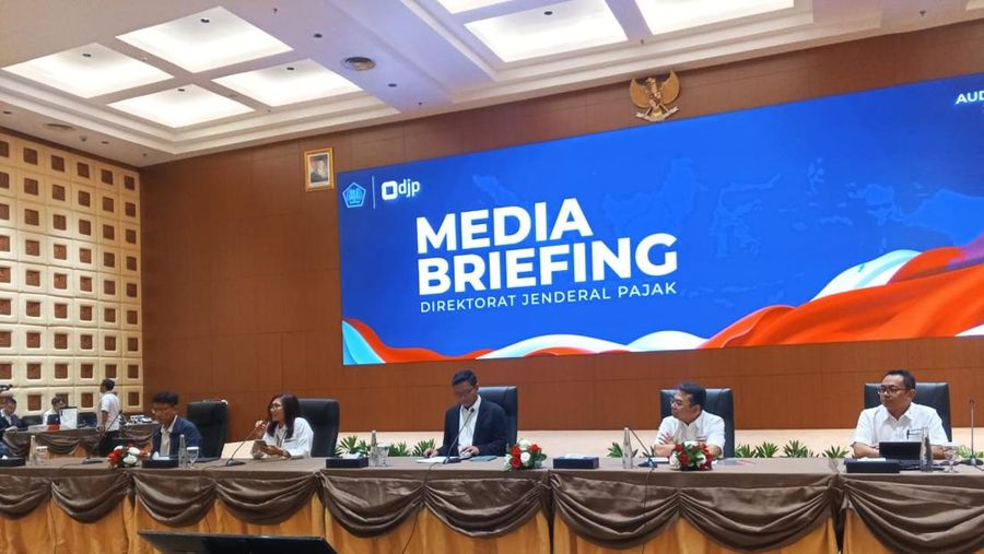 Media briefing Direktorat Jendral Pajak (DJP). Senin (20/10/2025). (CNBC Indonesia/Robertus Andrianto)
