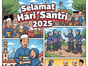 20 Prompt AI Poster Ucapan Hari Santri 22 Oktober 2025