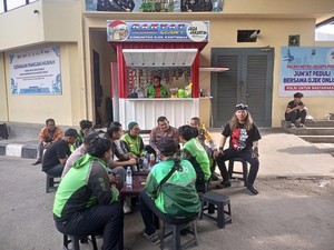 Polres Jakpus Buat Gerai Rakyat Mart, Tingkatkan Kesejahteraan Driver Ojol