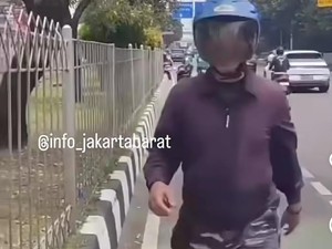 Tak Terima Diklakson, Anggota TNI AL Pukul Driver Ojol di Jakbar