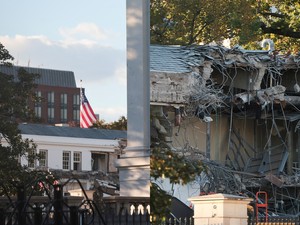 Video Tukang Bangunan Lagi Kerja di Gedung Putih, Trump: Musik di Telinga