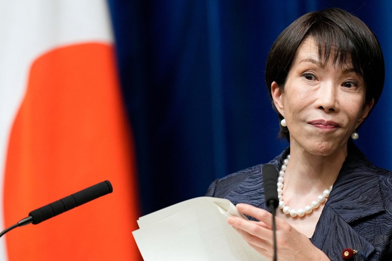 Perdana Menteri baru Jepang, Sanae Takaichi saat konferensi pers di kantor perdana menteri, Tokyo, Jepang, Selasa (21/10/2025). (Kiyoshi Ota/Pool via REUTERS) Perdana Menteri baru Jepang, Sanae Takaichi saat konferensi pers di kantor perdana menteri, Tokyo, Jepang, Selasa (21/10/2025). (Kiyoshi Ota/Pool via REUTERS)
