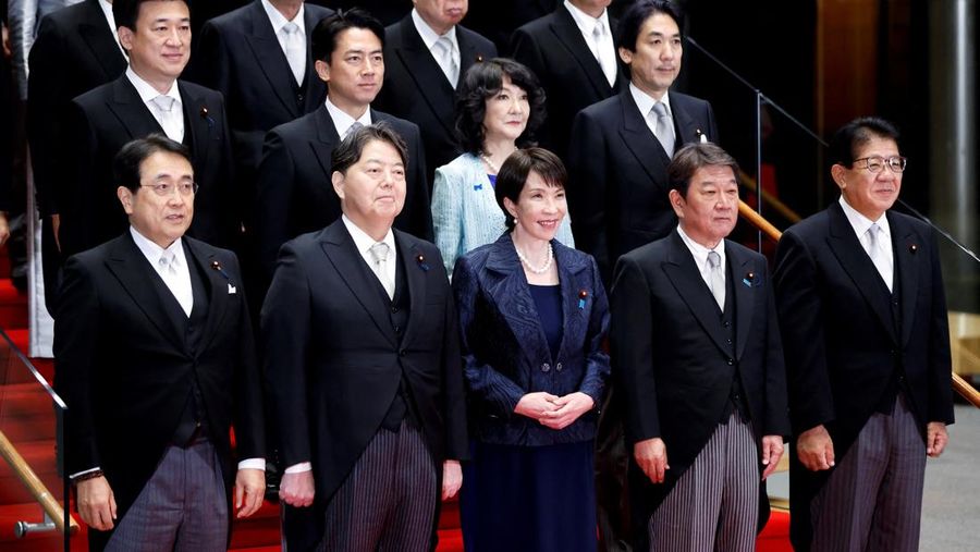Perdana Menteri baru Jepang, Sanae Takaichi saat konferensi pers di kantor perdana menteri, Tokyo, Jepang, Selasa (21/10/2025). (Kiyoshi Ota/Pool via REUTERS) Perdana Menteri baru Jepang, Sanae Takaichi saat konferensi pers di kantor perdana menteri, Tokyo, Jepang, Selasa (21/10/2025). (Kiyoshi Ota/Pool via REUTERS)
