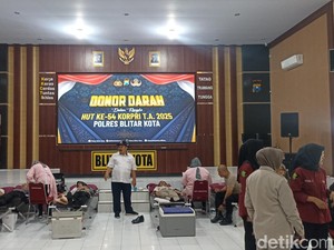 Polres Blitar Kota Gelar Donor Darah Peringati Hari Humas Polri ke-74