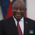 Presiden Afrika Selatan (Afsel) Matamela Cyril Ramaphosa di Istana Merdeka, Jakarta, Rabu (22/10/2025). (CNBC Indonesia/Tri Susilo)