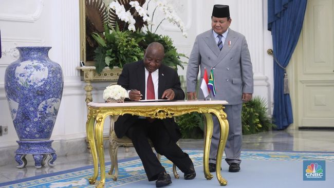 Temui Presiden Afsel, Prabowo Singgung Perjanjian Dagang dan Bebas Visa