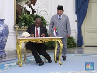 Temui Presiden Afsel, Prabowo Singgung Perjanjian Dagang & Bebas Visa