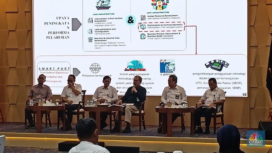 Konferensi pers Kementerian Perhubungan di Jkarta, Kamis (23/10/2025), (CNBC Indonesia/Ferry Sandi)