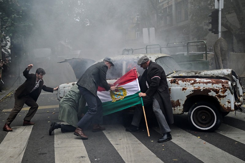 Peringatan 69 tahun Pemberontakan Hongaria 1956 di Budapest, Hungaria, Kamis (23/10/2025). (REUTERS/Marton Monus) Peringatan 69 tahun Pemberontakan Hongaria 1956 di Budapest, Hungaria, Kamis (23/10/2025). (REUTERS/Marton Monus)