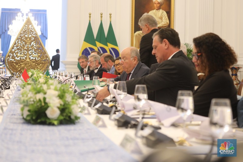 Presiden Prabowo Subianto saat melakukan pertemuan bilateral dengan Presiden Brasil Luiz Inácio Lula da Silva di Istana Merdeka, Jakarta, Kamis (23/10/2025). (CNBC Indonesia/Tri Susilo) Presiden Prabowo Subianto saat melakukan pertemuan bilateral dengan Presiden Brasil Luiz Inácio Lula da Silva di Istana Merdeka, Jakarta, Kamis (23/10/2025). (CNBC Indonesia/Tri Susilo)