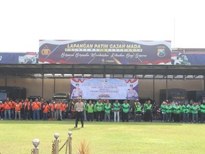 Ojol dan Polisi di Mojokerto Bersinergi Jaga Kamtibmas
