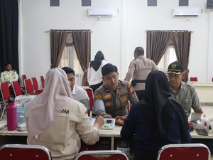 Polres Pelalawan Gelar Donor Darah di HUT Humas Polri Ke-74