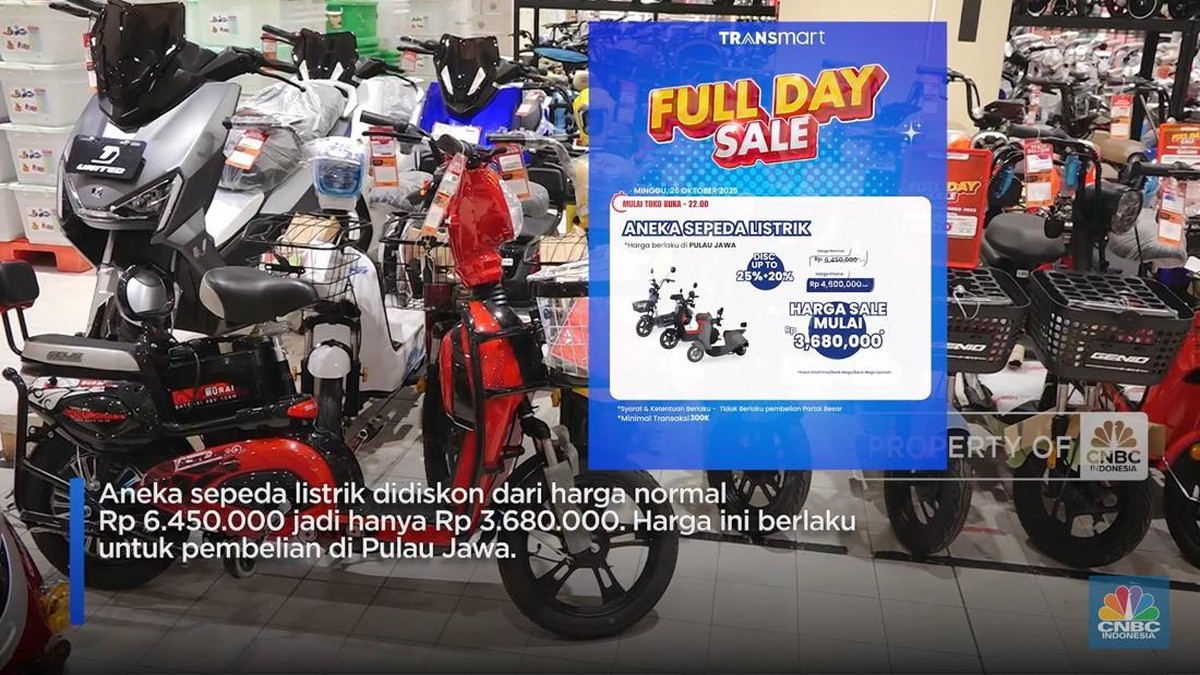 Kasih Harga Spesial, Beli Sepeda Listrik Hemat Rp2,7 Juta di Transmart