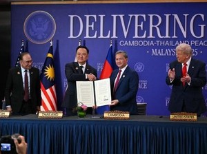 Disaksikan Trump-Anwar Ibrahim, Thailand dan Kamboja Teken Deklarasi Damai