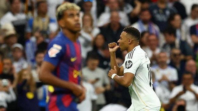 Momen Real Madrid Menang 2-1 vs Barcelona di Stadion Santiago Bernabeu