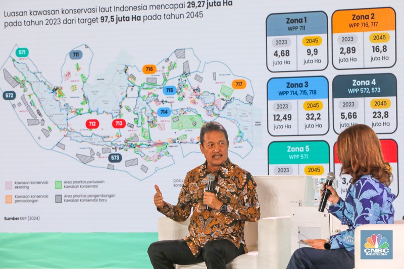 Direktur EKSEKUTIF INDEF, Esther Sri Astuti saat menyampaikan paparan dalam acara Sarasehan 100 Ekonom di Menara Bank Mega, Jakarta, Selasa (28/10/2025). (CNBC Indonesia/Faisal Rahman) Direktur EKSEKUTIF INDEF, Esther Sri Astuti saat menyampaikan paparan dalam acara Sarasehan 100 Ekonom di Menara Bank Mega, Jakarta, Selasa (28/10/2025). (CNBC Indonesia/Faisal Rahman)