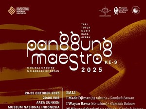 Panggung Maestro Digelar Lagi, Tampilkan Seni Tradisi Bali-Sumatera Barat
