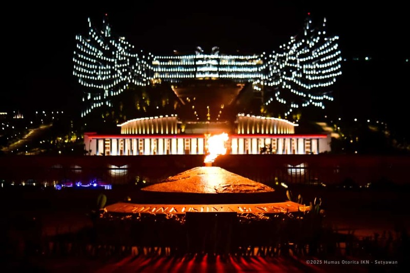 Setahun kepemimpinan Prabowo-Gibran, pembangunan IKN terus maju. Pemerintah siapkan Rp48,8 T dan targetkan Nusantara jadi Ibu Kota Politik pada 2028. Setahun kepemimpinan Prabowo-Gibran, pembangunan IKN terus maju. Pemerintah siapkan Rp48,8 T dan targetkan Nusantara jadi Ibu Kota Politik pada 2028. (Dok. Humas Otorita Ibu Kota Nusantara)